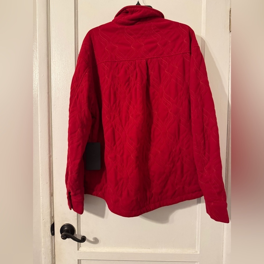 Fabletics The Quilted Flannel Shirt Jacket Sz XL - Picture 7 of 8